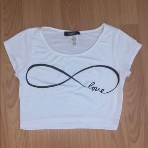 White Love Crop Top☑️